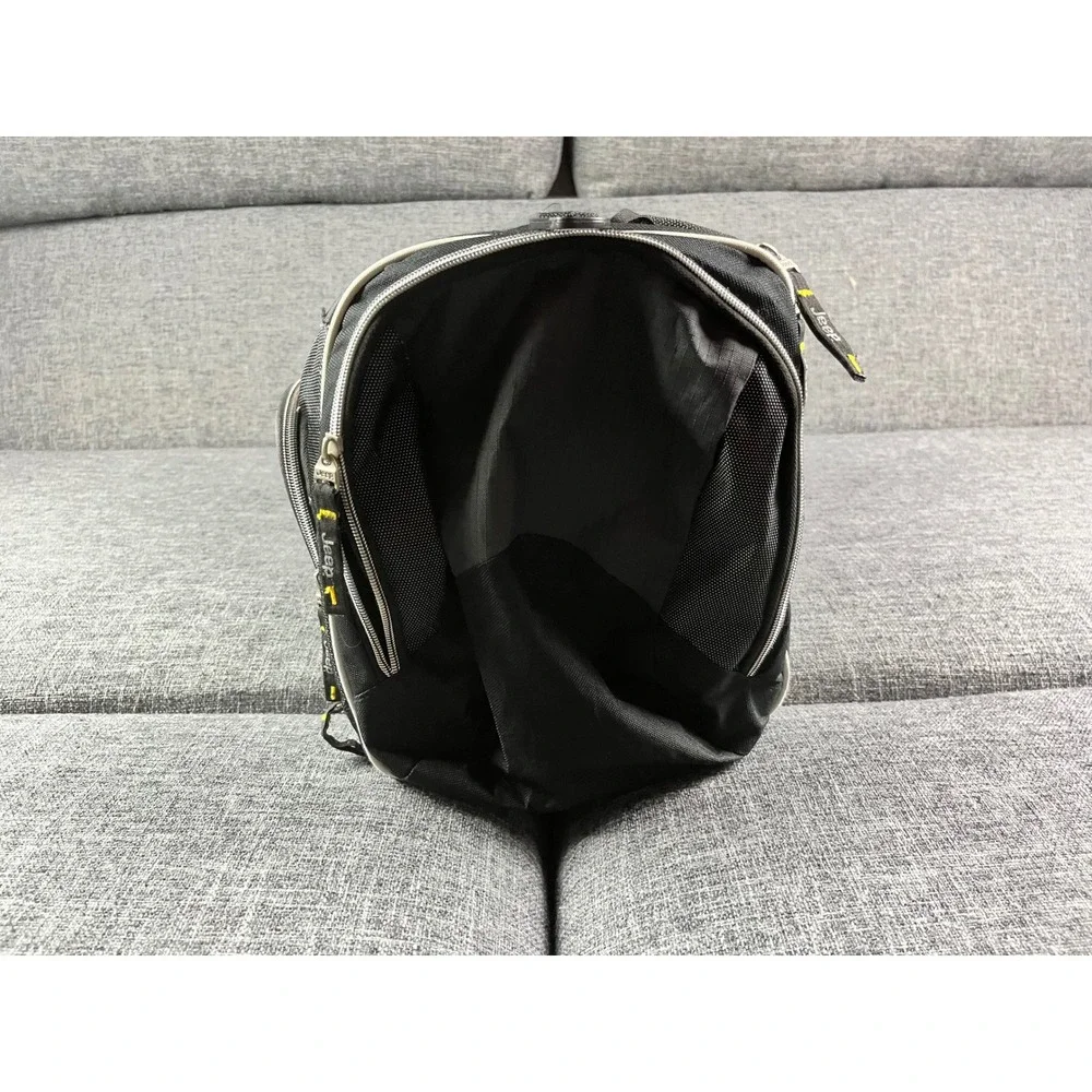 Jeep Black Canvas Duffel Bag Multi Pocket Travel Gym Bag 18 Inch
